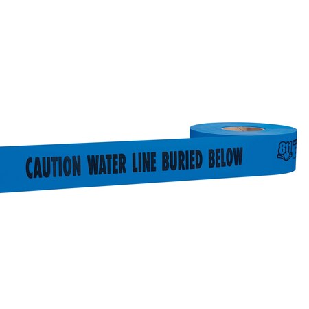 Milwaukee Tool 3" X 1000-FT SHIELDTEC BLUE STANDARD STRETCH  NONDETECTABLE "CAUTION WATER LINE BURIED BELOW" 22-018